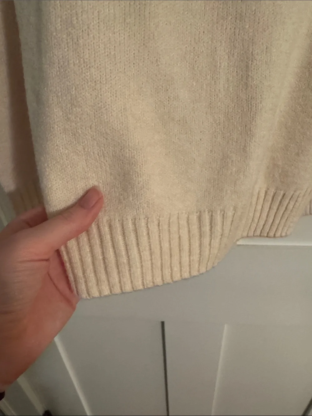 The Children's Place Cream Half-Zip Cowl Sweater size 5t